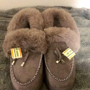 BAMBOO Company Women's Moccasins in Taupe